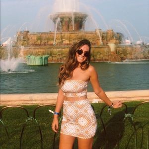 YELLOW/GOLD TWO PIECE